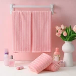 4PCS Pink Hand Towels For Bathroom Striped 14 X 29 Inch 100% Cott.... Fixed Price $25.04.