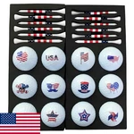 Lightahead Usgolfer Patriotic Usa Balls - Set Of 12 Fun Putting Practice. Fixed Price $28.04.
