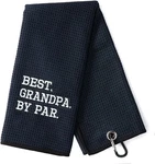Dyjybmy Best Grandpa By Par Funny Golf Towel, Embroidered 23.6*15.7, Black. Fixed Price $18.69.