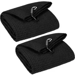 Vividly Pack 16" X 24" Tri-fold Golf Towels, Premium Microfiber Fabric Waff.... Fixed Price $16.93.