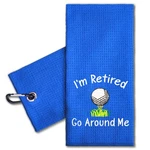 Erhachaijia I'm Retired Around Me Embroidered Golf 23.6X15.7 In, Blue. Fixed Price $26.99.