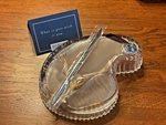 Waterford Marquis Crystal Cut Glass Pen Hold Golf Course Sand Trap Tray Signed. Fixed Price $40.00.