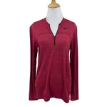 Nike Top Womens Small Sangria Golf Zonal Cooling Half Zip Long Sleeve Wicking. Fixed Price $16.95.