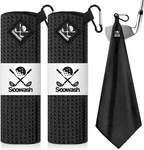 Magnetic Golf Towel 2-PACK, 18X18 Inch Microfiber Waffle Design With Strong. Fixed Price $43.99.
