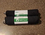 2 Tovii Golf Towels Ultra Absorbent With Carabiner For Bags, Black. Fixed Price $15.95.