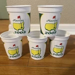 2008 Masters Golf Plastic Augusta National 50TH Official 12 Oz. Cups. Fixed Price $25.00.