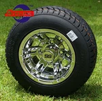 Golf Cart 10" Chrome Bulldog Wheels/rims And 205/50-10 Dot Low Profile TIRES(4). Fixed Price $539.00.