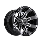 Gtw Tempest Golf Cart Machined/black 10X7 Wheel 3:4 Offset (ET-.25) Each. Fixed Price $72.99.
