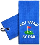 Erhachaijia Best Papaw By Par Embroidered Golf Towel 23.6X15.7 In, Blue. Fixed Price $23.99.