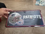 New England Patriots Metal License Plate Nfl Auto Tag Football Vanity Team Sign. Fixed Price $10.00.