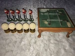 Complete Tee Time Mini Theme Tic-tac-toe Game Table Set 3D Golfers Vs Balls. Fixed Price $19.99.