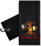 Erhachaijia You Tree Embroidered Golf Towel With Clip. 23.6X15.7 In, Black. Fixed Price $23.99.