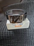 New Volvik Genuine Italian Brown Leather Belt Sizable Adjustable 28"-40". Fixed Price $12.95.