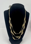 Charter Club Gold Tone Necklace Triple Strand, Ball Beads 16"-19" Nwt. Fixed Price $24.64.