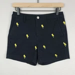 Pearly Gates Jack Bunny Golf Shorts Womens Navy Cotton Stretch Birds Parrots. Fixed Price $54.99.