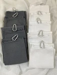 (9) Port Authority TW60 Waffle Microfiber Golf Towels Deep Smoke & White. Fixed Price $51.80.