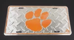 New Ncaa Clemson University Car Tag Tiger Paw Diamond Orange License Plate. Fixed Price $18.88.
