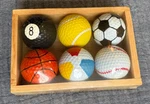 Htc Golf World, Neiman Marcus, Novelty Set, 6 Balls, New, Sealed. Fixed Price $9.99.