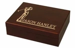 Da Vinci Personalized Engraved Wood Golf Box With Space For 12 Balls. Fixed Price $59.99.