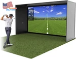 Golf Simulator Enclosure Nets Complete Set With Frame And Hd Impact Screen Kit. Fixed Price $1943.20.