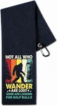Bigfoot Gifts For Men, Sasquatch Golf Towel, 16 X 24 Black. Fixed Price $31.99.