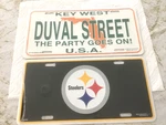 2-NEW Sealed License Plates Steelers Logo, Key West Duval Street Florida Madeusa. Fixed Price $6.09.