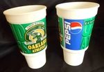 (gr-cups) Oakland Athletics Plastics Souvenir Beverage Set Of 2. Fixed Price $14.99.