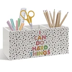 Boho Inspirational Pencil Holder, Desk Can Do Hard Things Motiva.... Fixed Price $24.39.