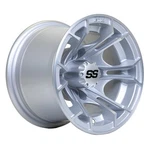Gtw Spyder 10X7 Golf Cart Wheel Silver Brush (4/4) 3+4 19-382. Fixed Price $98.91.