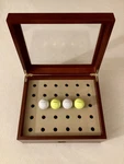 Clubhouse Collection Mahogany Finish Desk Top (60) Golf Ball Display Cabinet!!. Fixed Price $23.99.