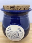 Golf Tees Glazed Pottery Container With Cork Jar Holder Trinkets Money Blue. Fixed Price $17.00.