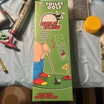 Toilet Golf Game Set - Practice Mini Restroom Bathroom Funny Gag Gifts. Fixed Price $8.00.