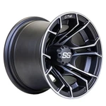 Gtw Spyder 10X7 Golf Cart Wheel Matte Gray/machined (4/4) 3+4 19-385. Fixed Price $99.29.
