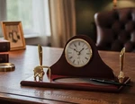 Vintage Holiday Time Cherry Wooden Desk Valet With Clock. Fixed Price $19.99.