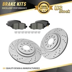 Rear Drilled Slot Disc Brake Rotor & Ceramic Pad Kit For 2014-2021 Jeep Cherokee. Fixed Price $67.04.