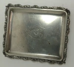 Antique Meriden Ct. Usa Quadruple Silverplate Small Trinket Tray 5.5" X 4.5". Fixed Price $37.95.