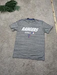 The Nike Tee Team Center Swoosh Texas Rangers Shirt Men Medium Gray Baseball Mlb. Fixed Price $13.50.