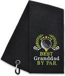 Hafhue Best Granddad By Par Embroidered Golf Towel, 15.8 X 23.6 In, Black. Fixed Price $26.99.