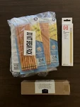 186 #2 Pre-sharpened Pencils, Paper Mate (144), Amazon Basics (30), Tru Red (12). Fixed Price $38.69.
