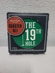 Buxton Vintage 19TH Hole Golf Ball Coasters Set Of 4 Ceramic Cork Base W/box. Fixed Price $12.22.
