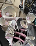 Hello Kitty Women's Pink White Golf Set Driver Iron Putter Bag 9. Fixed Price $1000.00.