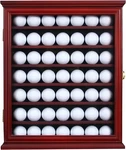 Golf Ball Display Case 49 Pcs Mahogany Pine Wood Pga Clubhouse Wall Rack Holder. Fixed Price $102.77.