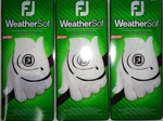 Three (3) New Footjoy Weathersof Golf Gloves, Or Womens, Left Right. Fixed Price $29.00.