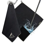 Clean Balls Further Golf Towel With Magnet & Hydro Pocket Large, Black. Fixed Price $42.99.