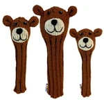 Sunfish Brown Bear Animal Knit Wool Golf Headcover Set - Driver, Fairway, Hybrid. Fixed Price $100.00.