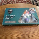 Golfers Putter Pool Game, Club Champ 16 Balls Shooting Billiards Rack 2000. Fixed Price $20.00.