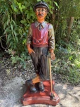 Vintage Gentlemen Golfer 27 Resin Statue With Glasses And Club. Fixed Price $37.00.