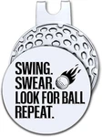 Hafhue Swing Swear Look For Ball Golf Marker With 1.2*1 Inch, Silver. Fixed Price $23.99.
