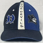 Blue Devils Duke Zephyr 7 1/4 Ball Hat With Mascot Logo And Team Letter Vtg. Fixed Price $19.99.