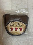Odyssey Lucky 777 Putter Head Cover Magnetic Closure Brown X Gold Golf. Fixed Price $69.00.